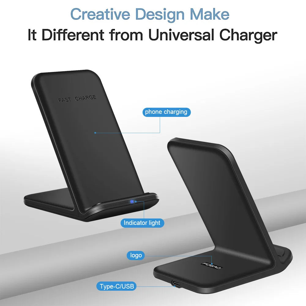 Wireless Charger Stand For iPhone/Samsung