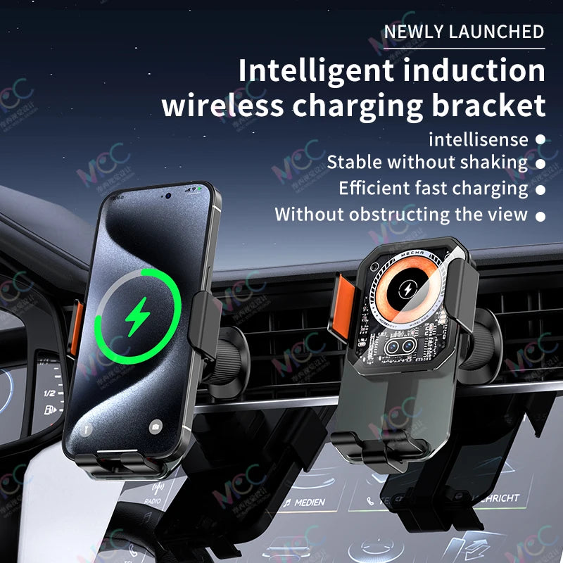 66W Wireless Car Charger For iPhone/Samsung Magnetic