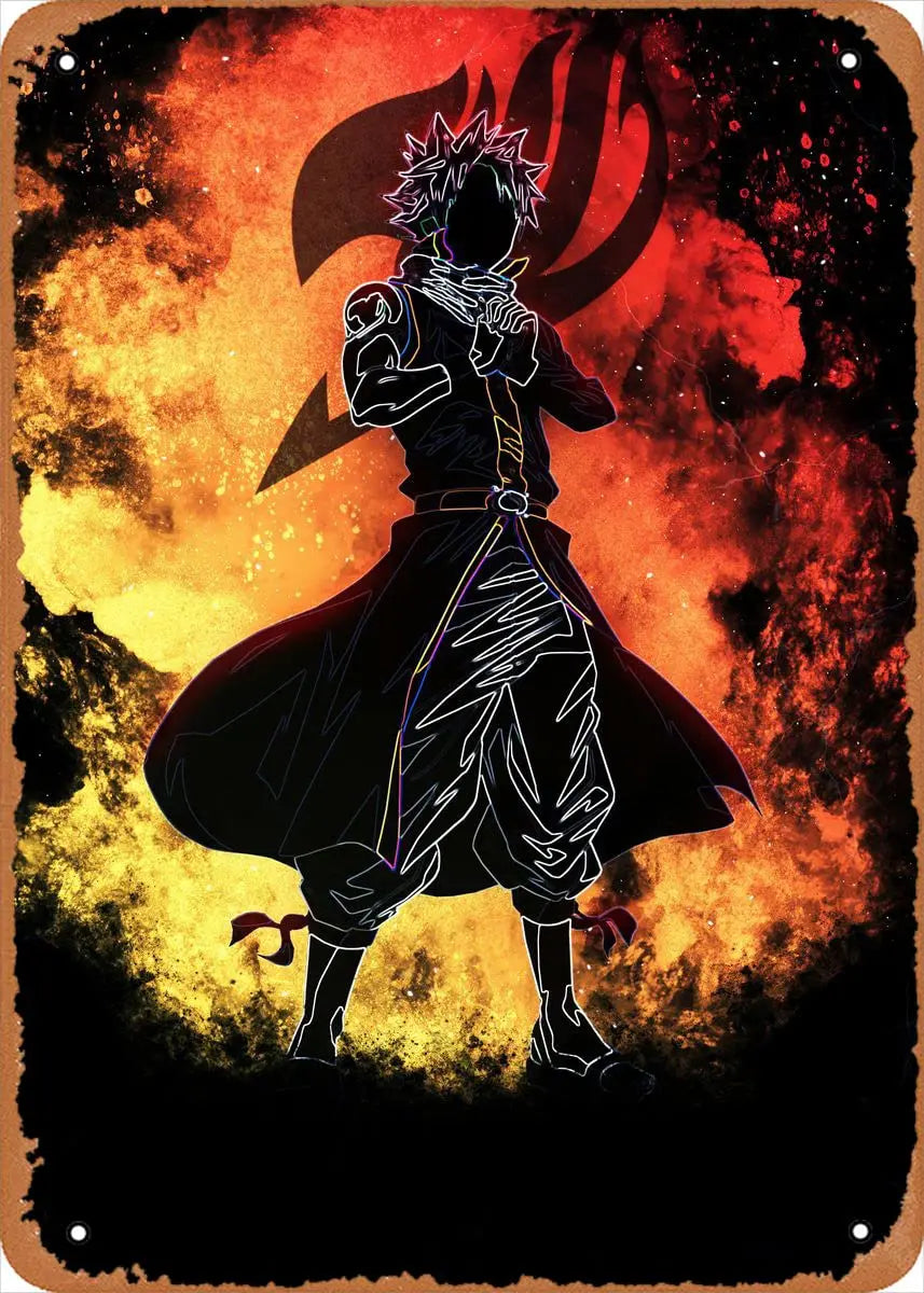 Fairy Tail Natsu Dragneel Metal Poster