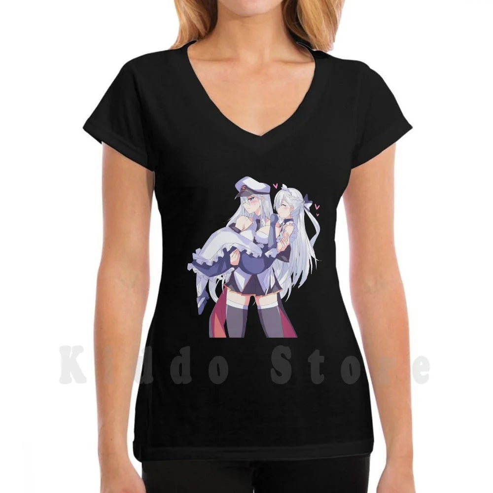 Laffey & Belfast-Azur Lane T Shirt Print Cool Tee