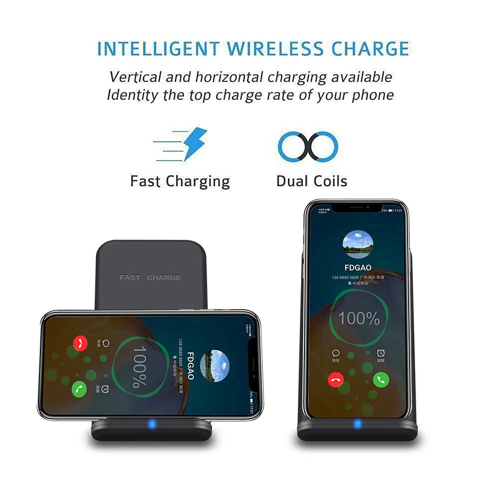 Wireless Charger Stand For iPhone/Samsung