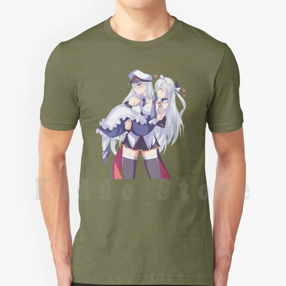 Laffey & Belfast-Azur Lane T Shirt Print Cool Tee