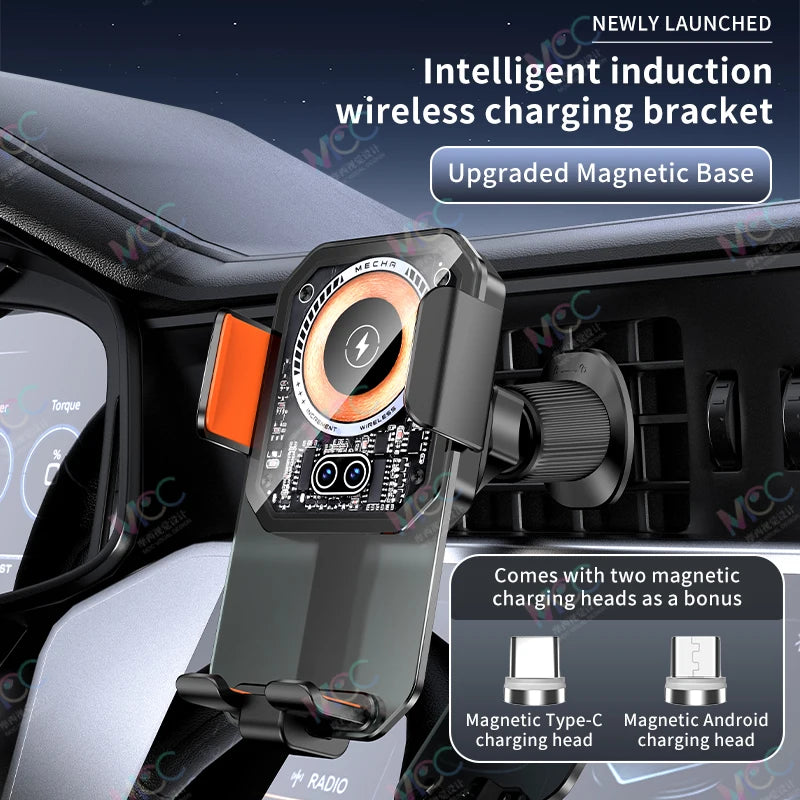 66W Wireless Car Charger For iPhone/Samsung Magnetic