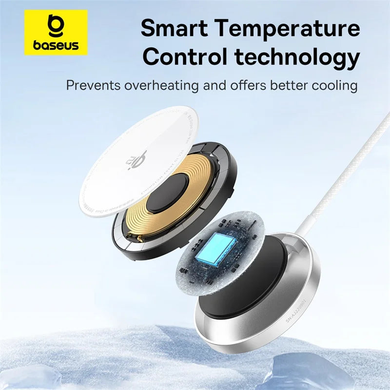 Baseus Qi2 15W Magnetic Wireless Charger Mini