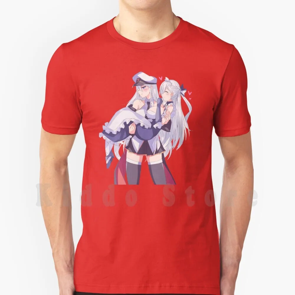 Laffey & Belfast-Azur Lane T Shirt Print Cool Tee