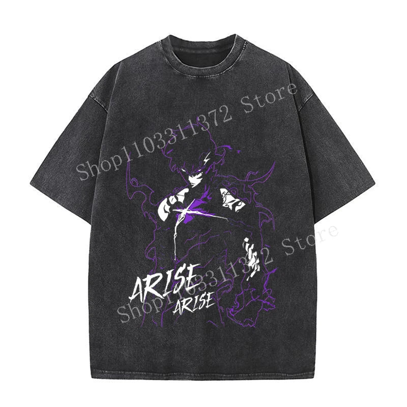 Solo Leveling Men's Washed Vintage T-Shirts