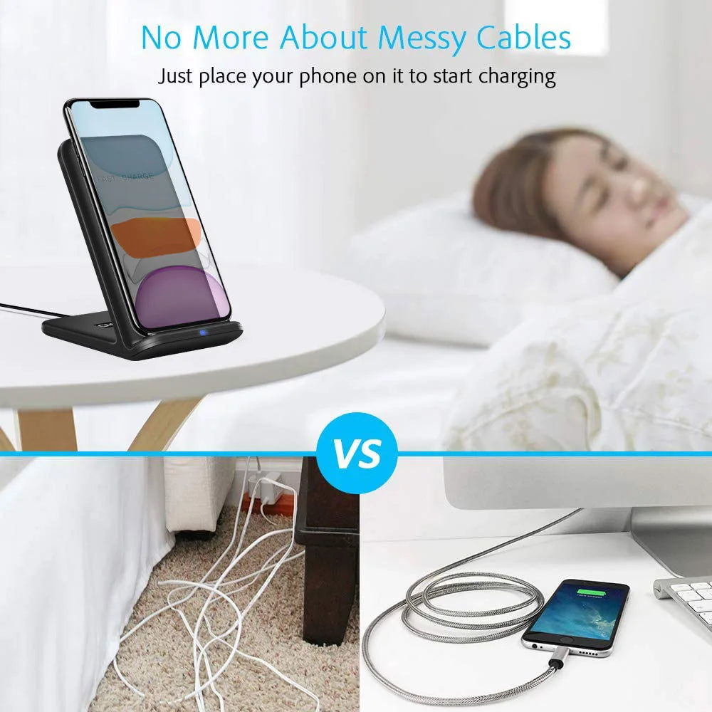 Wireless Charger Stand For iPhone/Samsung