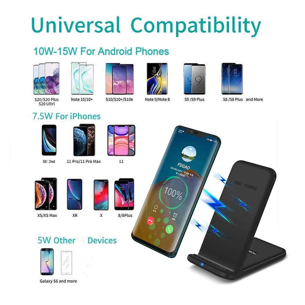 Wireless Charger Stand For iPhone/Samsung