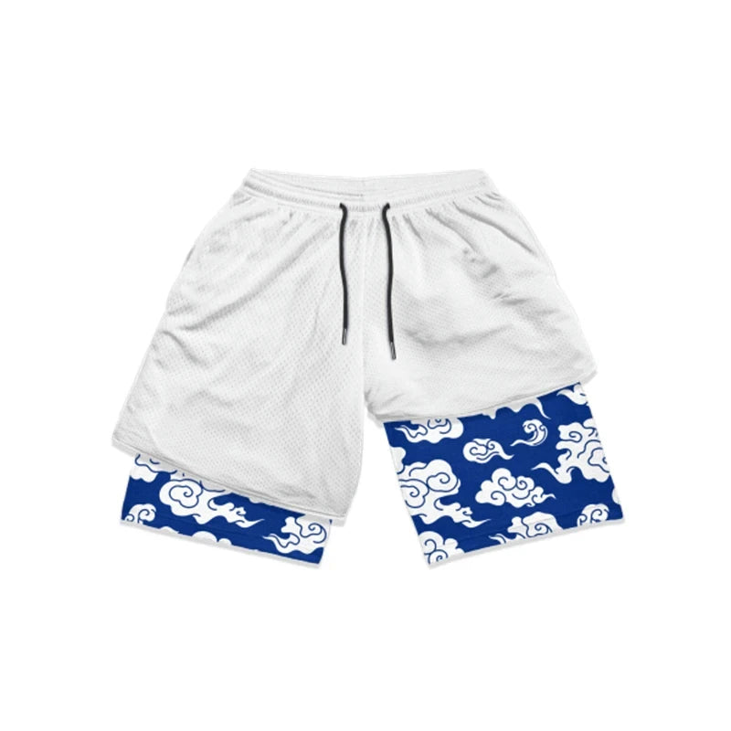 Anime Running Workout Mesh Performance Shorts