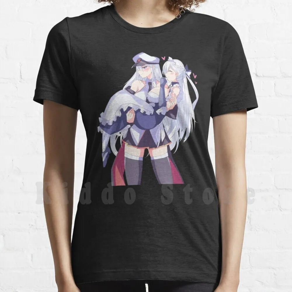Laffey & Belfast-Azur Lane T Shirt Print Cool Tee