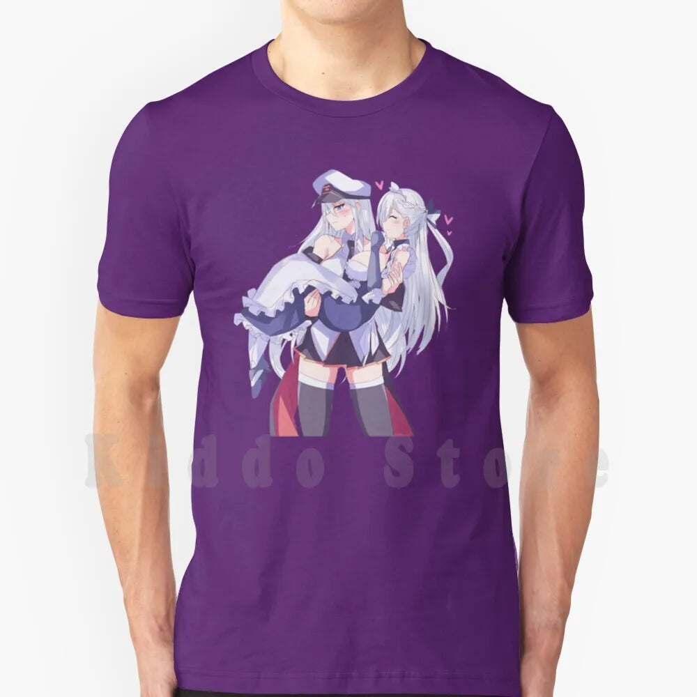 Laffey & Belfast-Azur Lane T Shirt Print Cool Tee