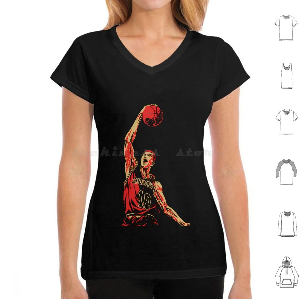 Retro Vintage Sakuragi Slam Sports T Shirt