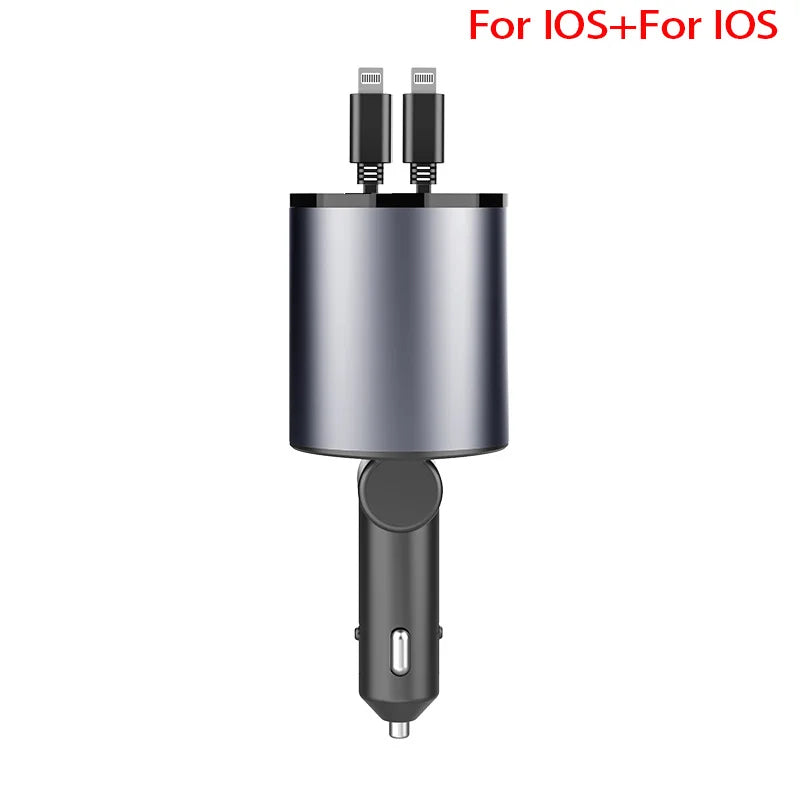 4 In 1 Android/Apple Charger With Retractable Cable 100W
