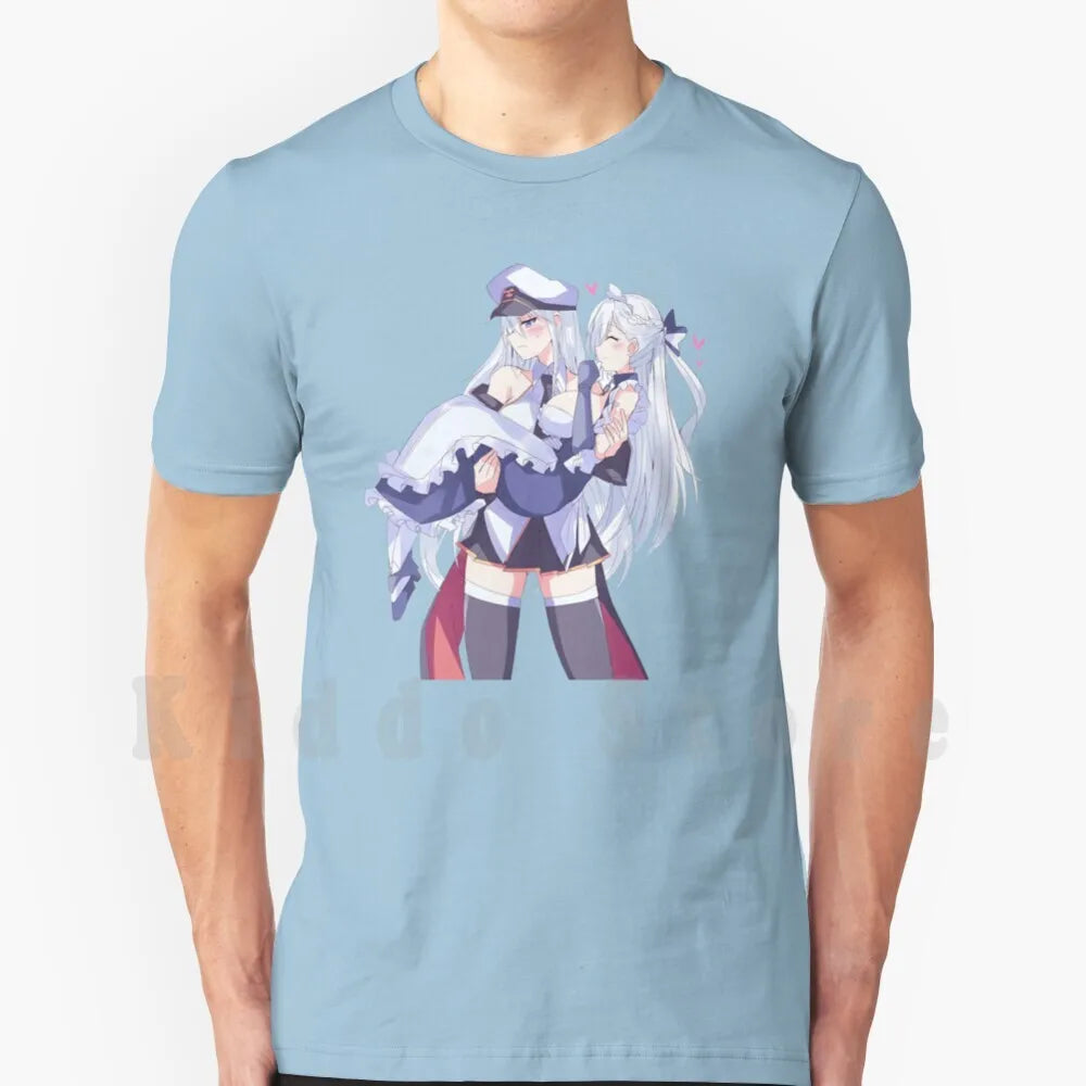 Laffey & Belfast-Azur Lane T Shirt Print Cool Tee