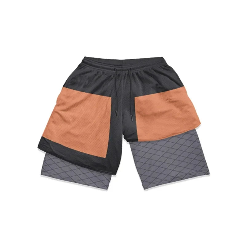 Anime Running Workout Mesh Performance Shorts