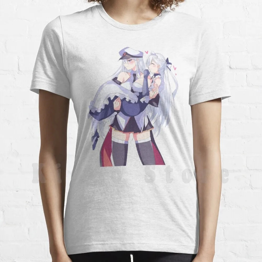 Laffey & Belfast-Azur Lane T Shirt Print Cool Tee