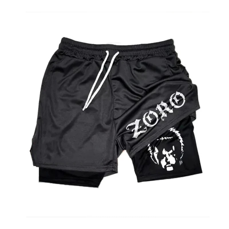 Anime Running Workout Mesh Performance Shorts