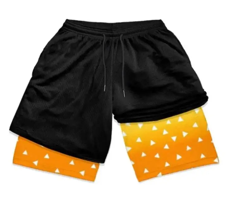 Anime Running Workout Mesh Performance Shorts