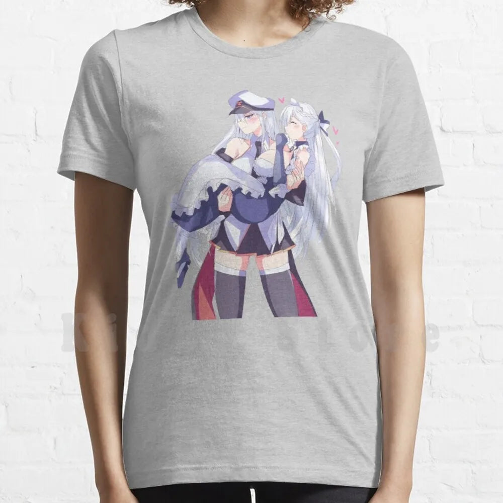 Laffey & Belfast-Azur Lane T Shirt Print Cool Tee