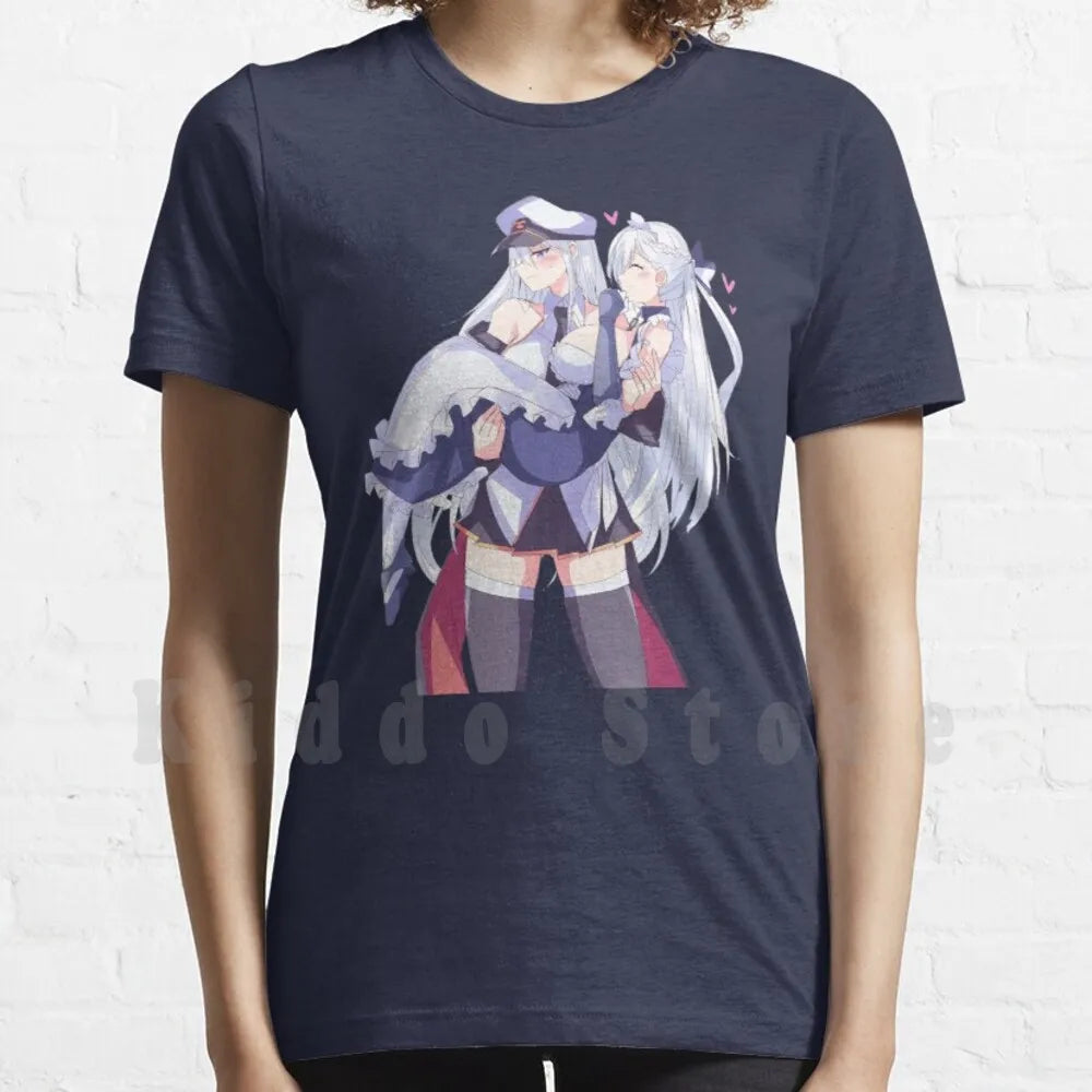 Laffey & Belfast-Azur Lane T Shirt Print Cool Tee
