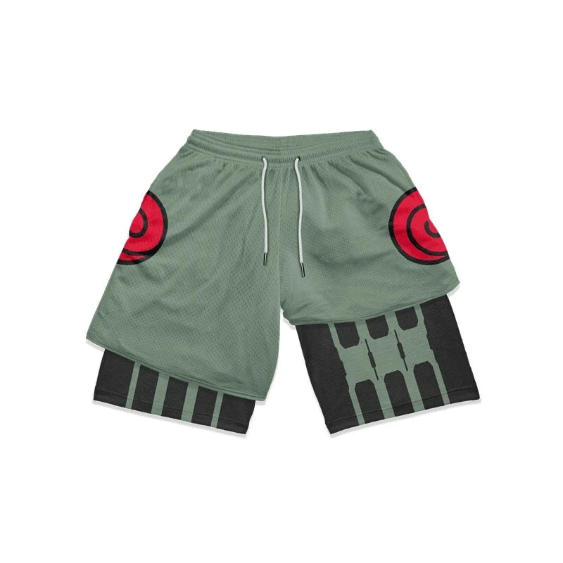 Anime Running Workout Mesh Performance Shorts