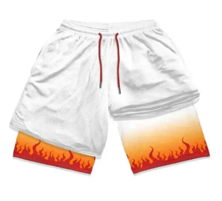 Anime Running Workout Mesh Performance Shorts