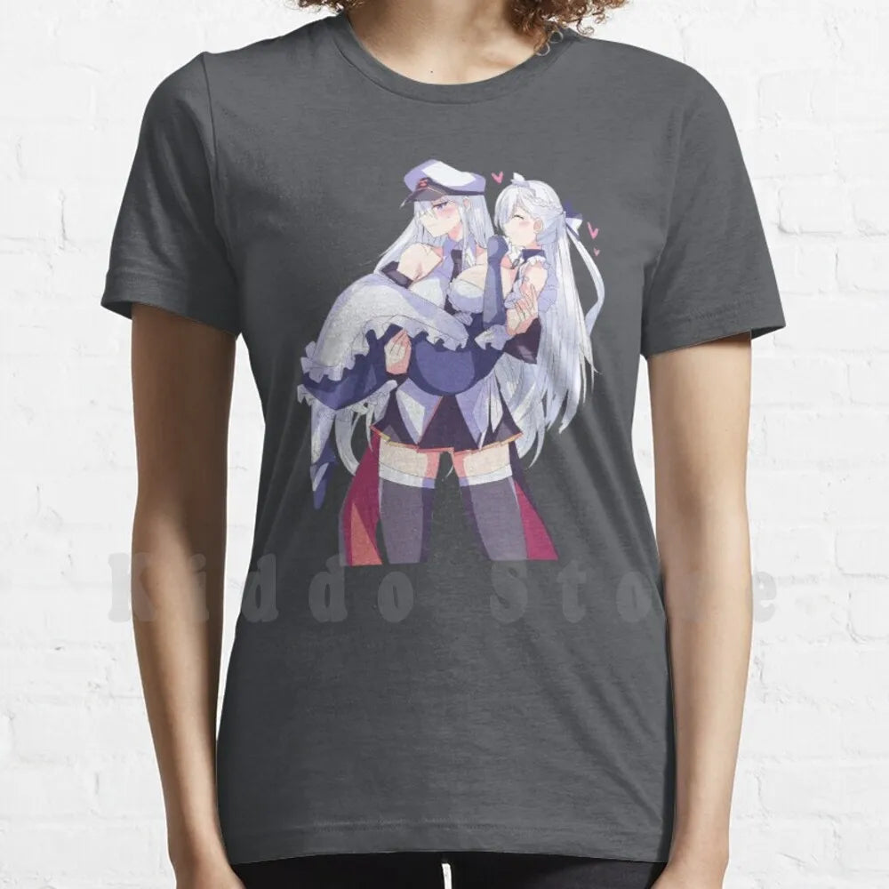 Laffey & Belfast-Azur Lane T Shirt Print Cool Tee