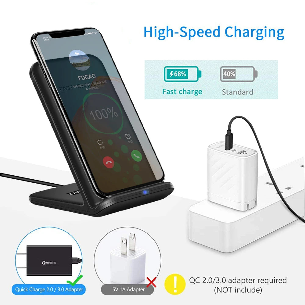Wireless Charger Stand For iPhone/Samsung