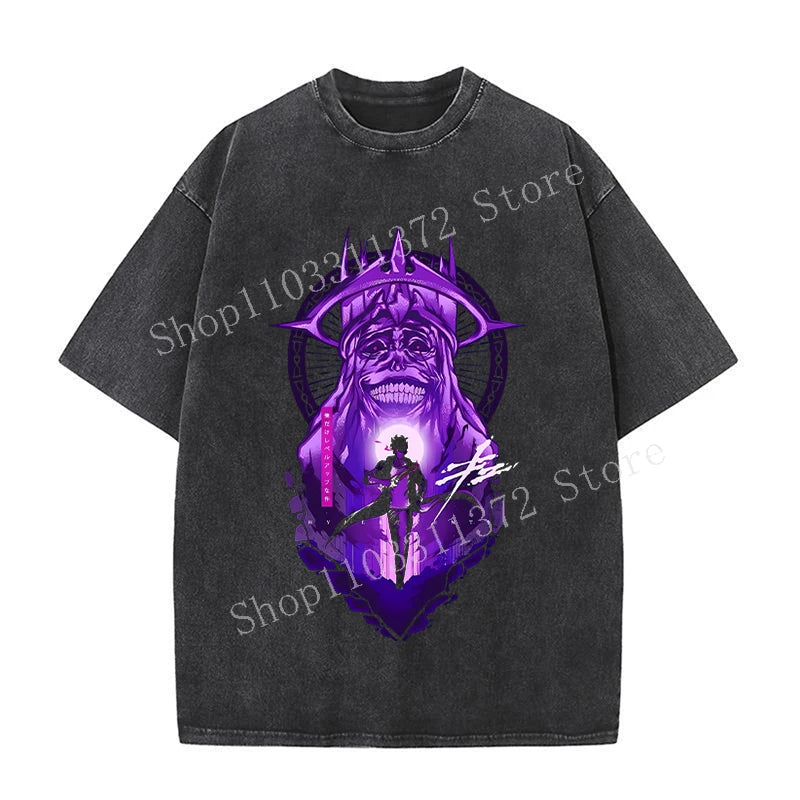 Solo Leveling Men's Washed Vintage T-Shirts
