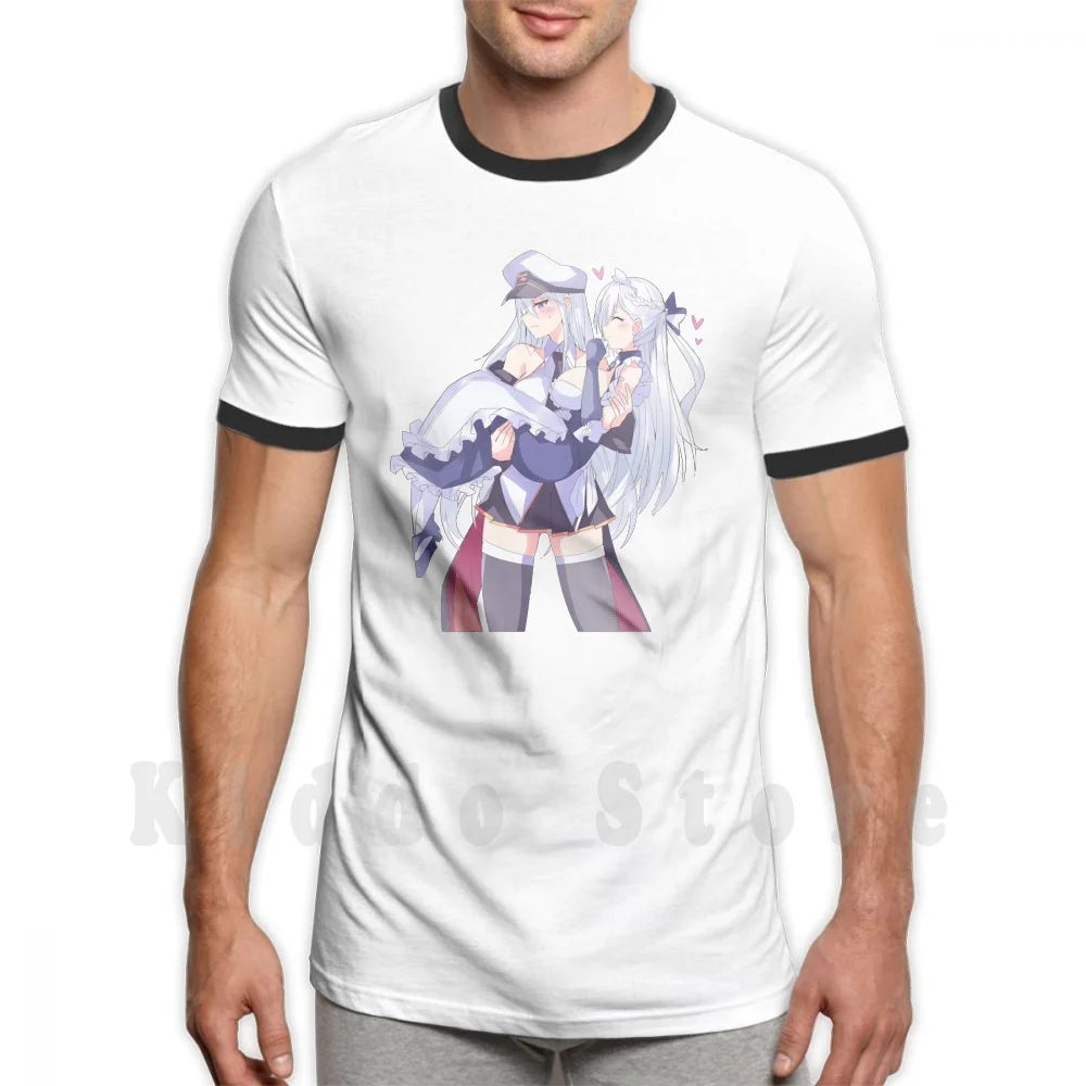 Laffey & Belfast-Azur Lane T Shirt Print Cool Tee