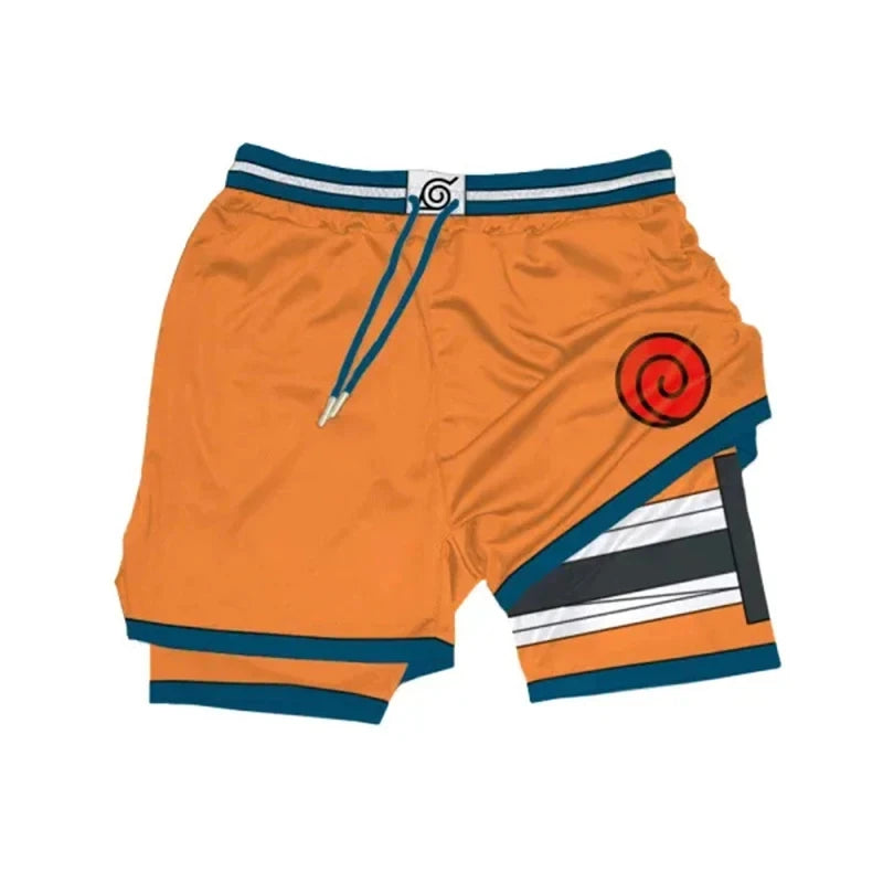 Anime Running Workout Mesh Performance Shorts