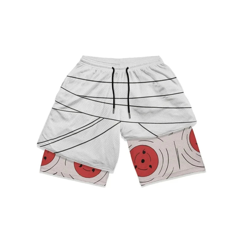 Anime Running Workout Mesh Performance Shorts