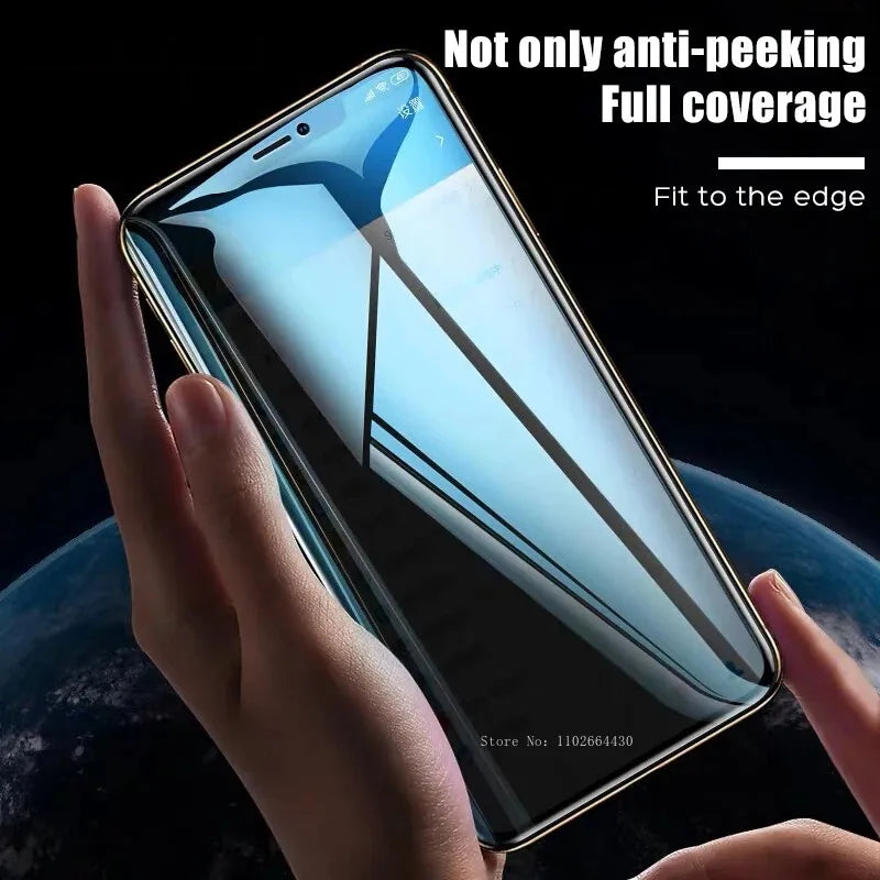 4 in 1 Anti-Spy Glass For iPhone Privacy Screen Protector