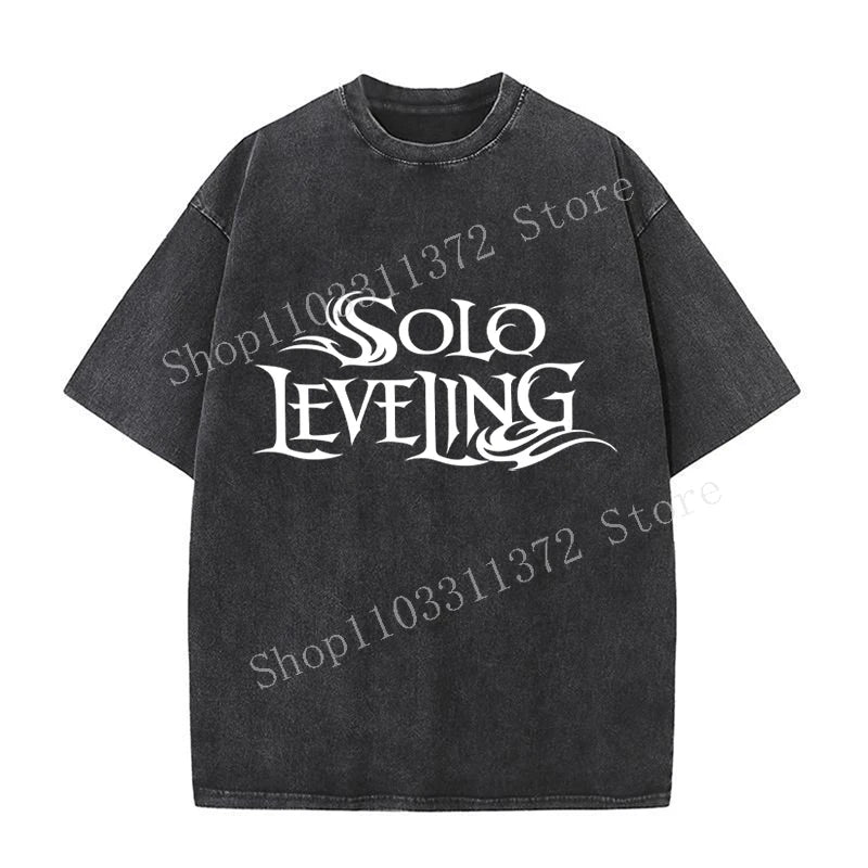 Solo Leveling Men's Washed Vintage T-Shirts