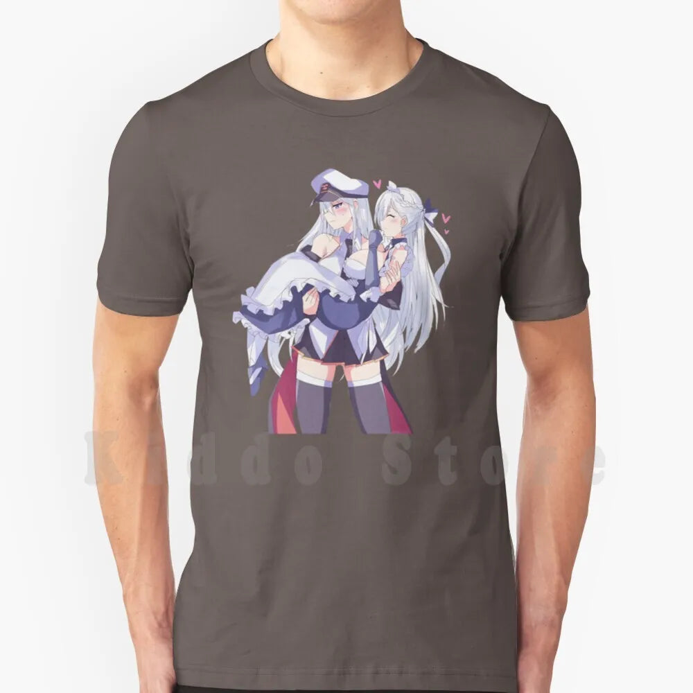 Laffey & Belfast-Azur Lane T Shirt Print Cool Tee