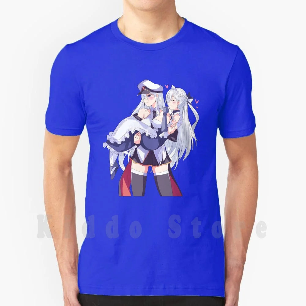 Laffey & Belfast-Azur Lane T Shirt Print Cool Tee