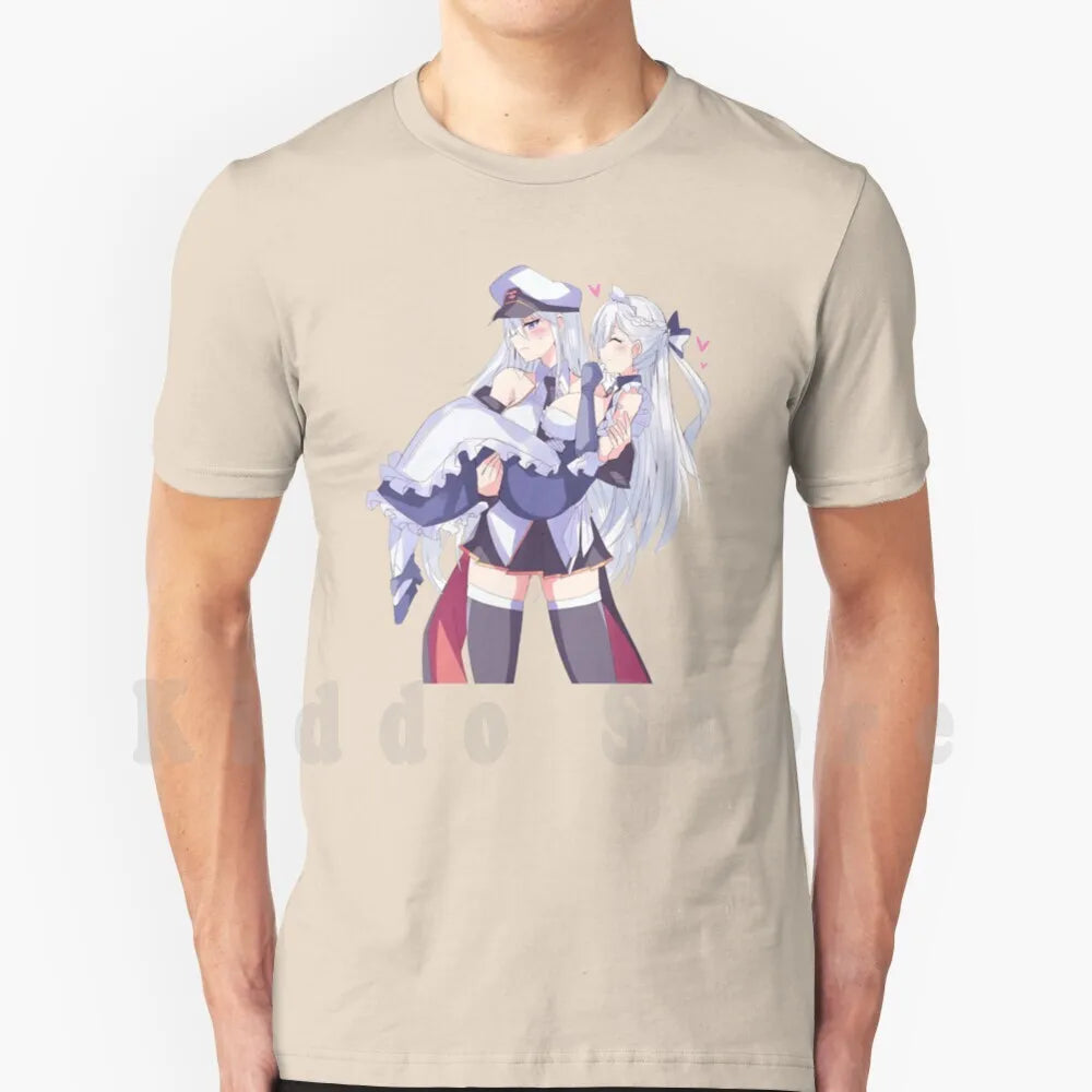 Laffey & Belfast-Azur Lane T Shirt Print Cool Tee