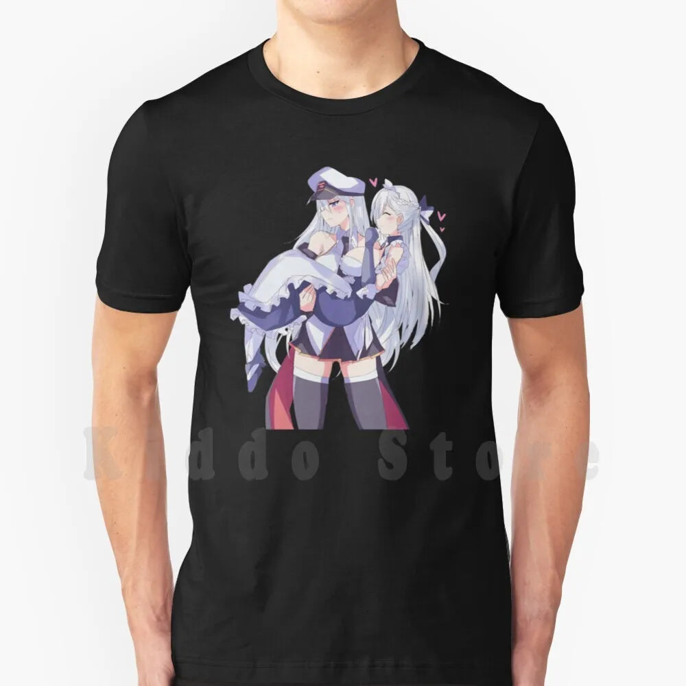 Laffey & Belfast-Azur Lane T Shirt Print Cool Tee