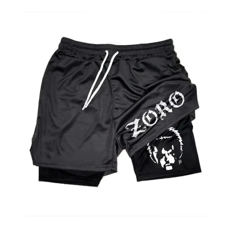Anime Running Workout Mesh Performance Shorts